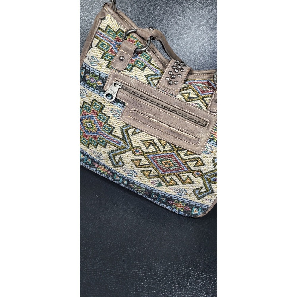 Montana West Purse Aztec Leather Tote Shoulder Bag Western Concealed Womens - Picture 7 of 16